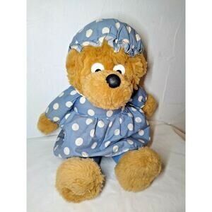 Berenstain Bears "Mama " Bear VTG 16" Plush Blue - Minor damage, needs sewing